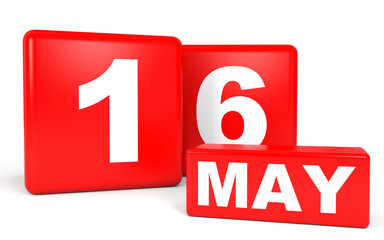 May 16. Calendar on white background.