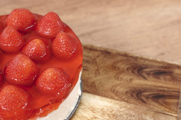Cheesecake with strawberries - 198473372