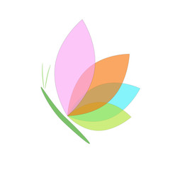 Butterfly Logo design abstract. Beauty Fashion Eco Organic icon 