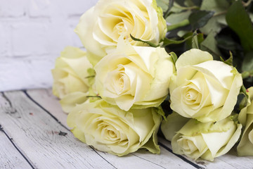 Bright yellow roses