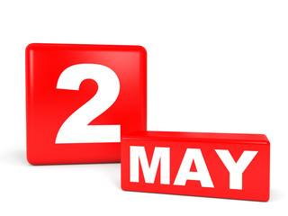 May 2. Calendar on white background.