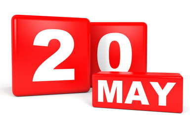 May 20. Calendar on white background.