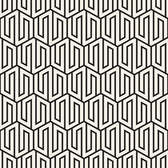 Vector seamless abstract shapes pattern. Modern stylish stripes texture. Repeating geometric tiles