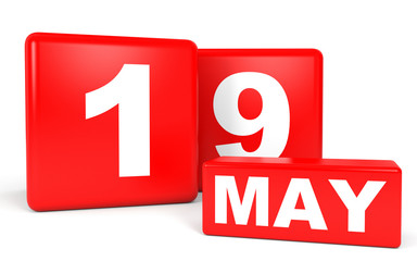 May 19. Calendar on white background.