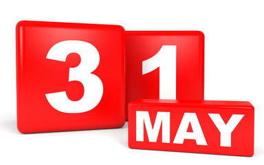 May 31. Calendar on white background.