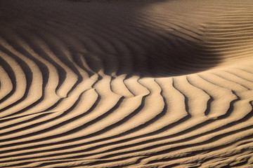 Wind blowing over sand dunes