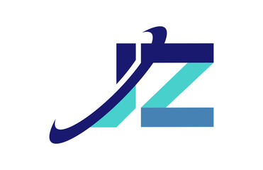 JZ Ellipse Swoosh Ribbon Letter Logo