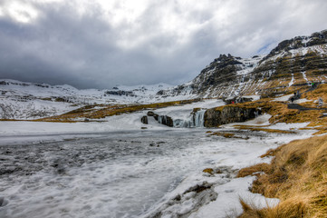 The Kirjufell mountain a landmark in the utterly beautiful landscape in Iceland