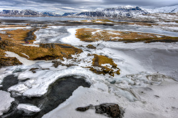 The Kirjufell mountain a landmark in the utterly beautiful landscape in Iceland
