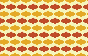Vintage seamless background, retro pattern. Multicolored garlands. 1950s modern style.