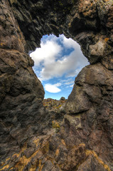 Lava field and formations in Iceland
