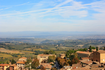 Fototapeta na wymiar The ancient city of San Gimignano, Italy