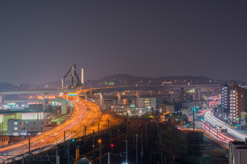 Fototapeta na wymiar 地方都市の夜景