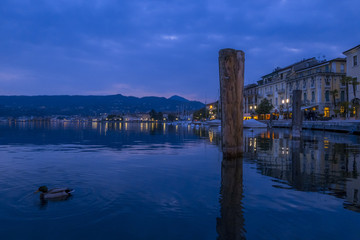 Promenade Lungolago in Salo on Lake Garda, Italy