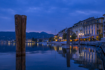 Promenade Lungolago in Salo on Lake Garda, Italy