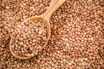 texture of raw lentils