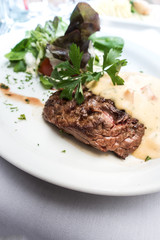 Delicious juicy steak beef meat