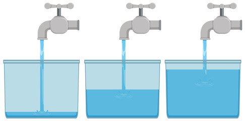Tap water in buckets © blueringmedia