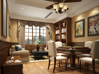 3d render of living and dining room