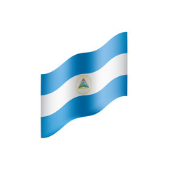 Nicaragua flag, vector illustration