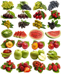 Fresh fruits isolated