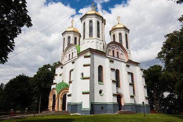 Fototapeta na wymiar The Epiphany Cathedral in Ostrog Castle, Ukraine