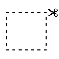 scissor with cut line, coupon discount isolated vector