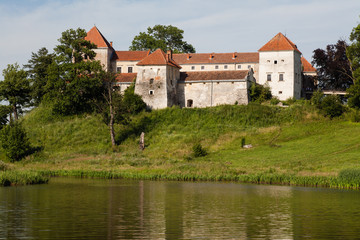 View to ancient castle in Svirzh, Ukraine