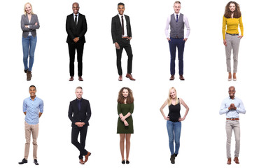 Group of 5 different people