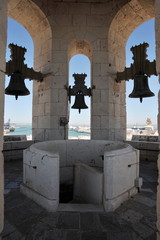 Belfry of the Cathedral of the Holy Cross in the ancient maritime city of Cadiz.