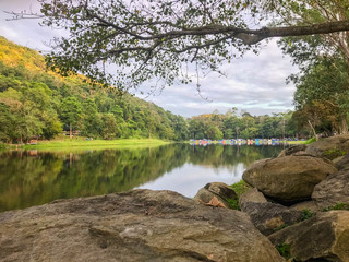 landscape lake and rock