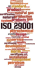 Obraz premium ISO 29001 word cloud