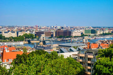 Fototapeta na wymiar Top view of Budapest.