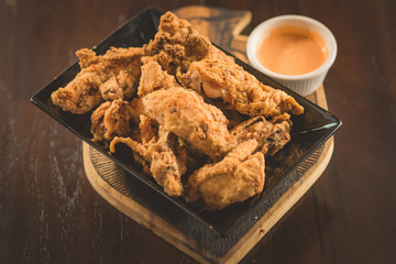 crispy fried chicken ready to serve