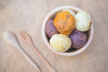 Roasted Sweet Potato ball (Thai Dessert)