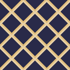 Geometric abstract vector blue and golden pattern. Geometric modern ornament. Seamless modern background