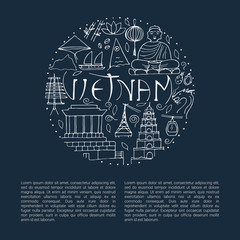 The circle with  line Vietnam symbols.