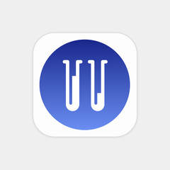 Modern Push Button Monogram