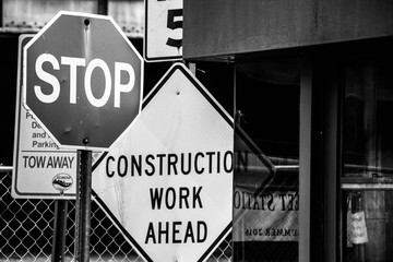 Stop Sign construction zone 