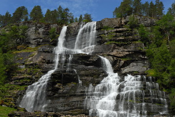 Obraz premium Norway is a country of beautiful waterfalls