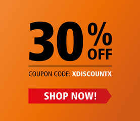 30 Off Coupon Vector