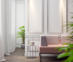 Mockup Poster in the interior, 3D illustration of a modern design