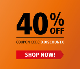40 Off Coupon Vector