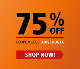 75 Off Coupon Vector