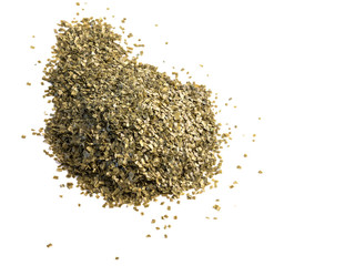 Pile Gunpowder (black powder) Isolated on white background