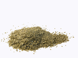 Pile Gunpowder (black powder) Isolated on white background