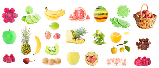 high resolution photo of fresh fruit set