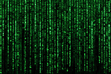 Abstrakter Hintergrund, digitale Daten, grüne Matrix