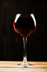 Red wine glass. Wine. 