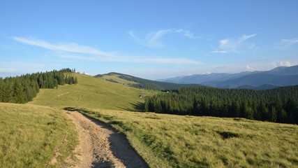 The road to the mountain Kukul, Carpathians